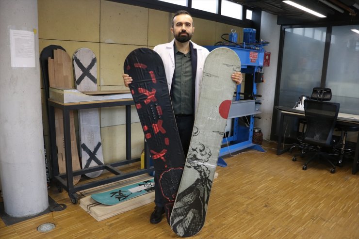 Kayak tutkunu akademisyen, TÜBİTAK desteğiyle kurduğu firmada snowboard üretiyor