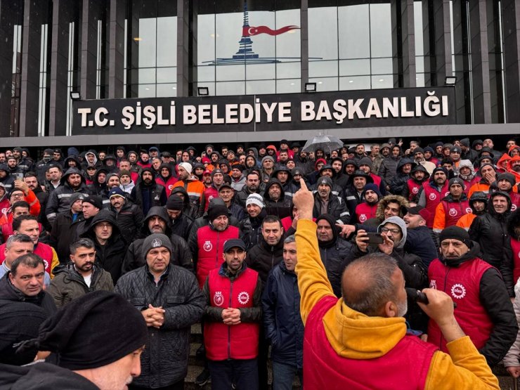 Şişli Belediyesi çalışanlarından "ücret zammı" eylemi