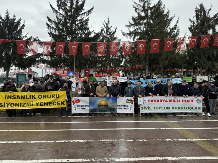 İsrail'in Gazze'ye yönelik saldırıları Sakarya'da protesto edildi