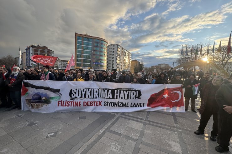 Elazığ'da İsrail'in Gazze'deki saldırıları protesto edildi