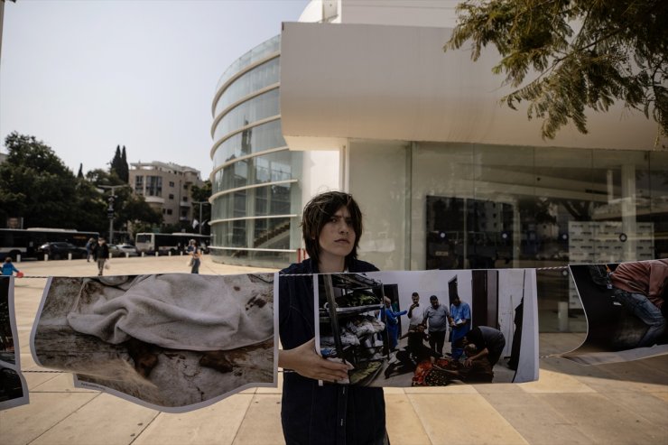 İsrail'in başkenti Tel Aviv'de savaş karşıtı gösteri düzenlendi