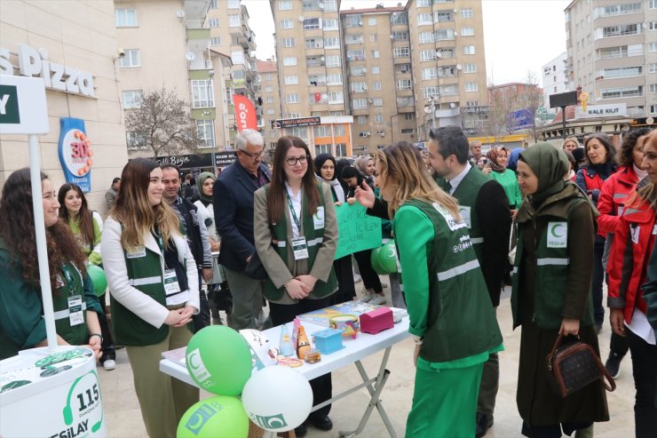 Çankırı'da Yeşilay farkındalık yürüyüşü düzenlendi