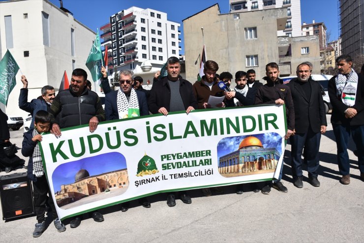 Şırnak'ta İsrail'in Gazze'ye yönelik saldırılarına tepki