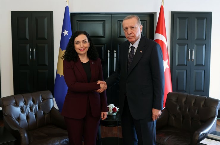 Cumhurbaşkanı Erdoğan, Kosova Cumhurbaşkanı Osmani ile görüştü