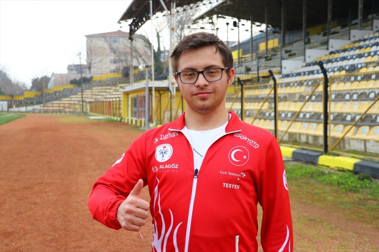 Down sendromlu milli atlet, Antalya'daki Trisome Oyunları için hazırlıklarını sürdürüyor