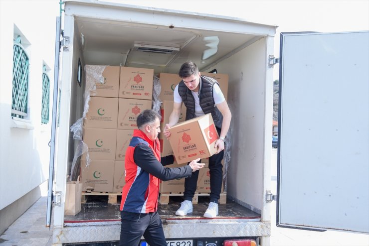 Vakıflar Genel Müdürlüğünden Karadağ'a ramazan ayı için 2 bin gıda kolisi yardımı