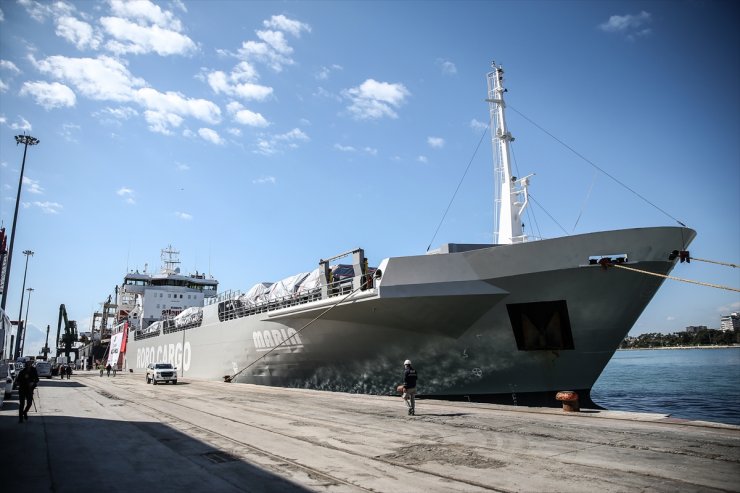 Gazze'ye insani yardım malzemesi taşıyan 7. gemi Mersin'den uğurlandı