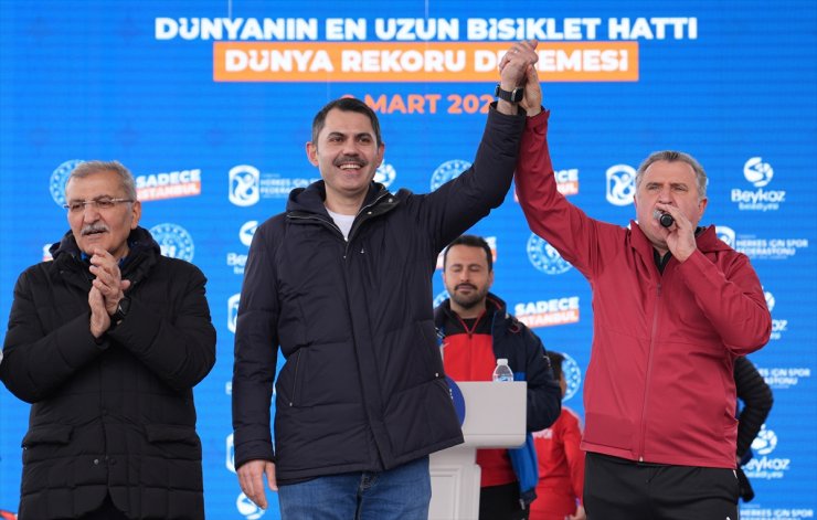 İBB Başkan adayı Kurum, Beykoz'da bisiklet etkinliğine katıldı: