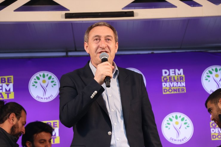 DEM Parti Eş Genel Başkanı Bakırhan, Siirt'te mitinge katıldı