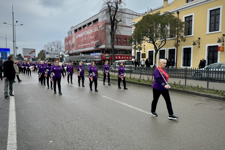 Samsun'da kadınlardan oluşan bando takımı gösteri sundu