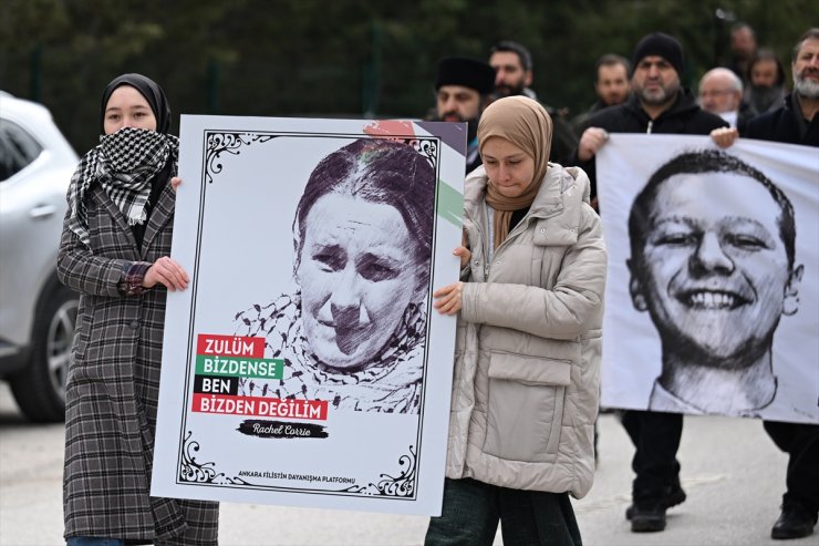 Başkentte STK'lar, Gazze'ye destek için ABD Büyükelçiliğine yürüdü