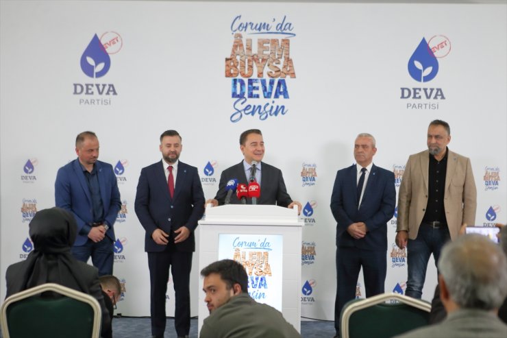 DEVA Partisi Genel Başkanı Babacan, Çorum'da belediye başkan adaylarını tanıttı