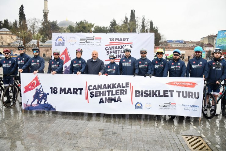 Kocaeli'den 18 bisikletli şehitler anısına Çanakkale'ye yola çıktı