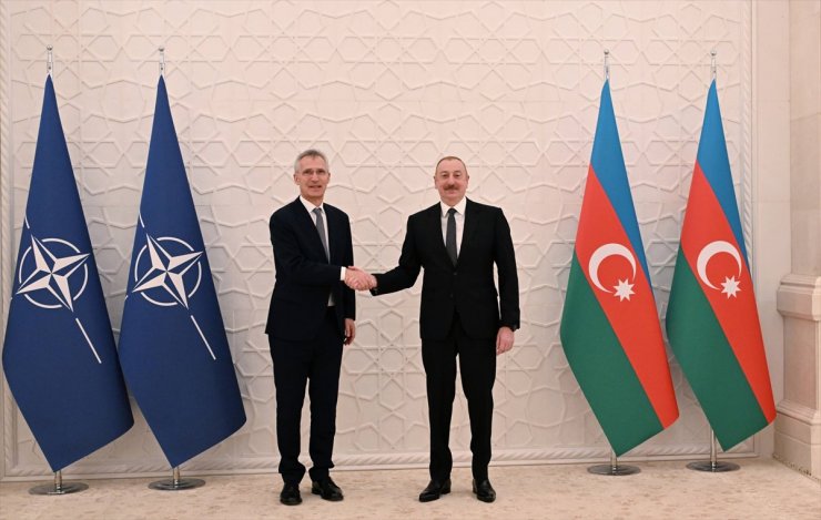 NATO Genel Sekreteri Stoltenberg, Azerbaycan'da Cumhurbaşkanı Aliyev'le görüştü