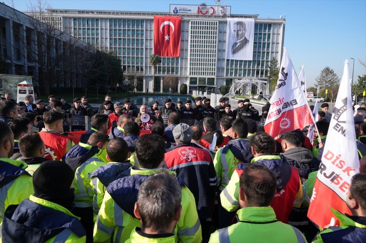 Enerji işçilerinden İBB yönetimine "maaş zammı" protestosu