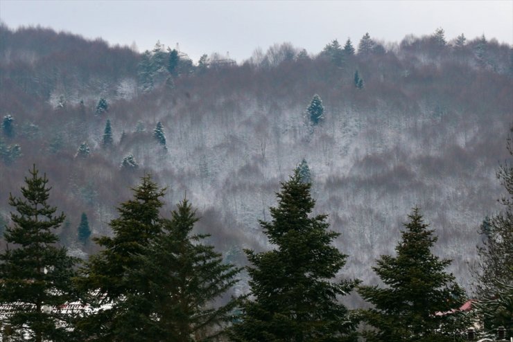 Bolu'nun yüksek kesimleri karla kaplandı