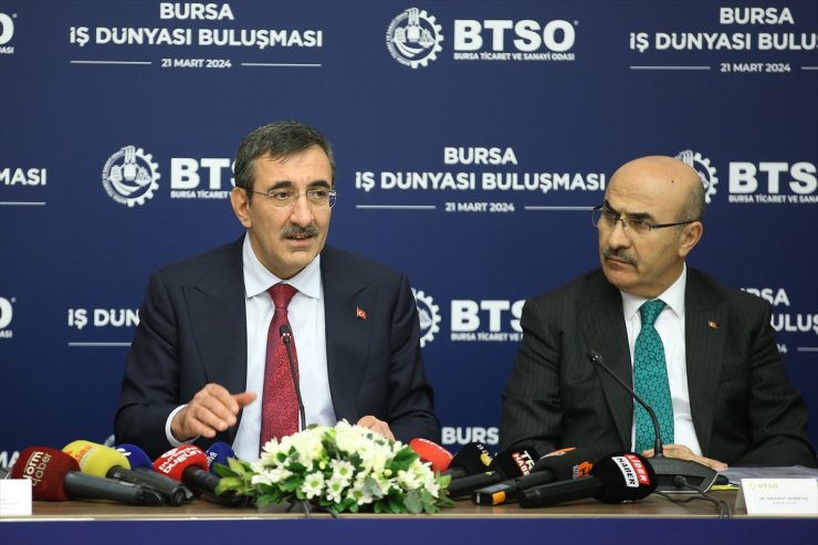 Cumhurbaşkanı Yardımcısı Cevdet Yılmaz, "Bursa İş Dünyası Buluşması"nda konuştu: