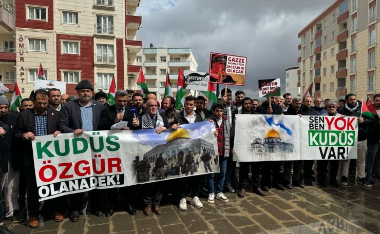 Mardin'de İsrail'in Gazze'ye yönelik saldırıları protesto edildi