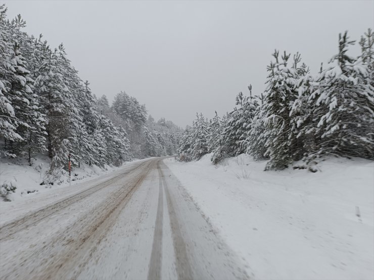 Kastamonu'da kar yağışı etkisini sürdürdü