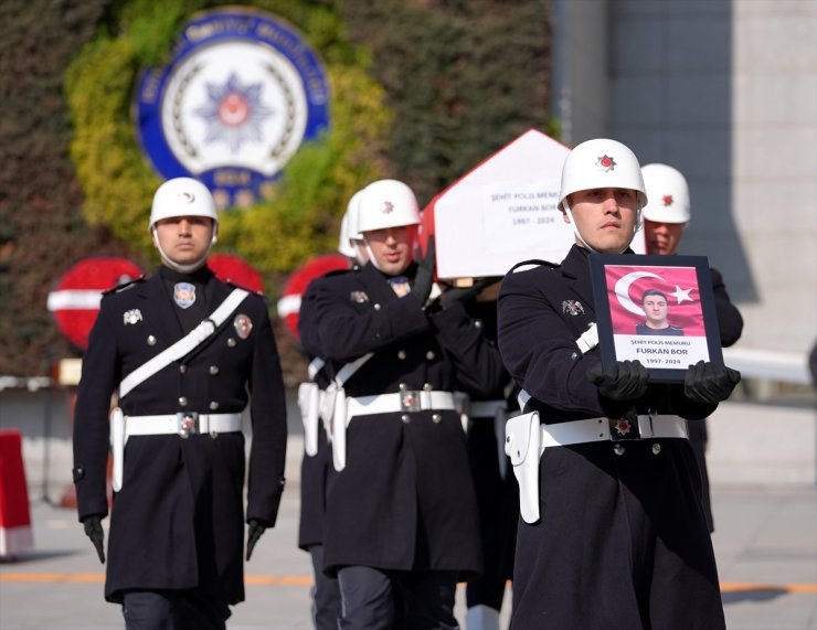 Şişli'de trafik kazasında şehit olan polis memuru Furkan Bor için tören düzenlendi