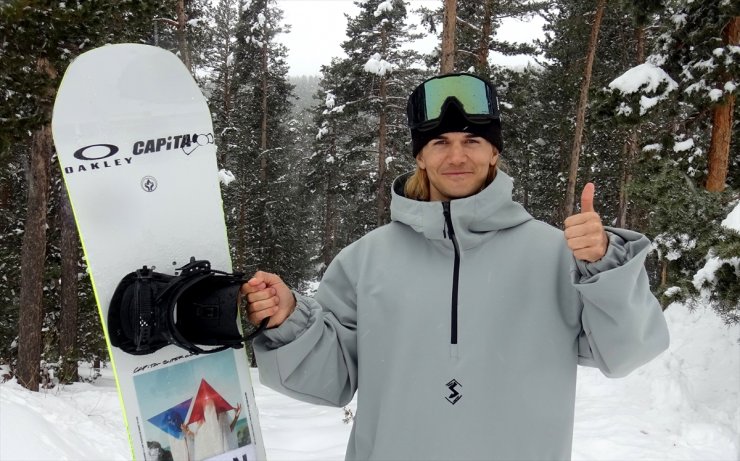 Snowboardcu Süleyman Atlı, Kars'ta tren üzerinden atlayışına nasıl hazırlandığını anlattı: