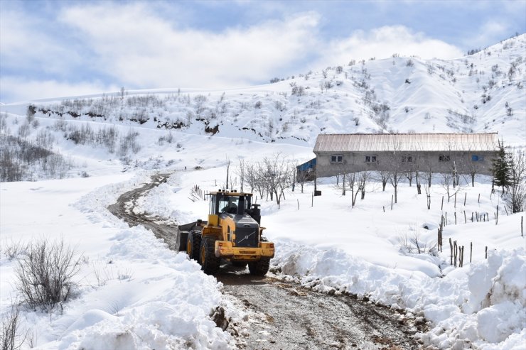 Bitlis'te kapalı köy yollarının açılması için çalışmalar devam ediyor