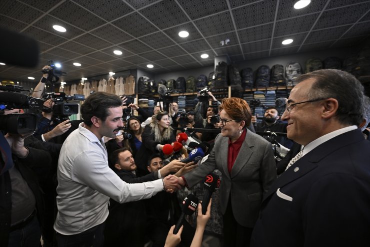 İYİ Parti Genel Başkanı Akşener, Gölbaşı'nda esnaf ziyaretinde bulundu