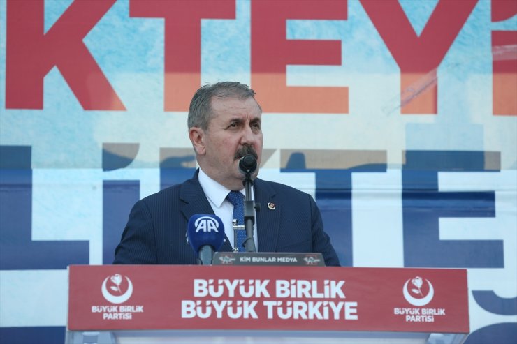 BBP Genel Başkanı Destici, Eskişehir'in Günyüzü ilçesindeki mitingde konuştu: