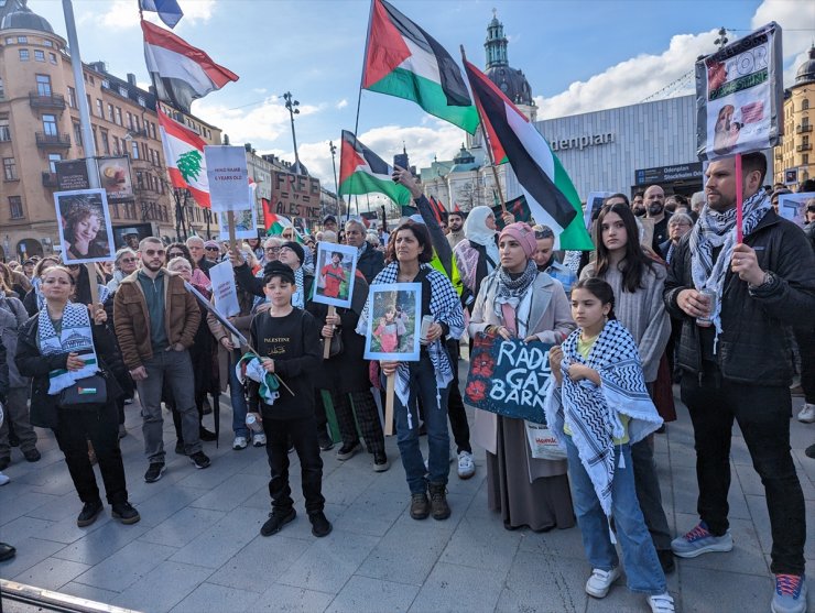 İsveç'te Paskalya kutlamasını iptal eden yüzlerce kişi Gazze'ye destek gösterisi düzenledi