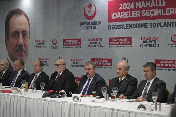 BBP Genel Başkanı Destici, yerel seçimleri değerlendirme toplantısında konuştu: