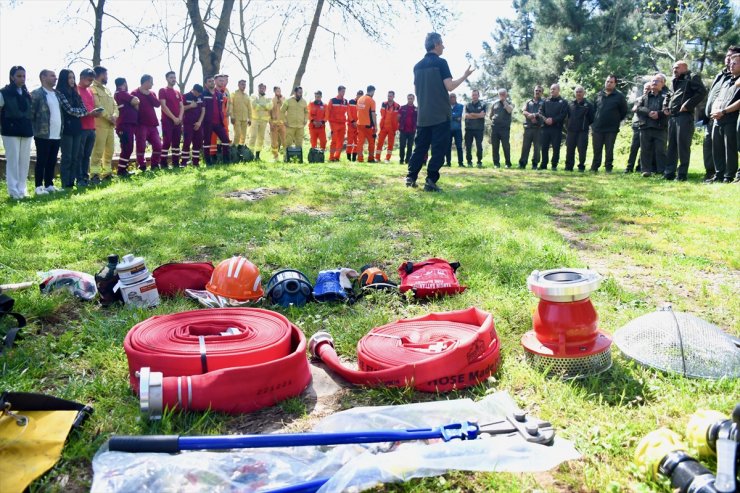 Kocaeli'de orman yangınlarıyla mücadele tatbikatı yapıldı