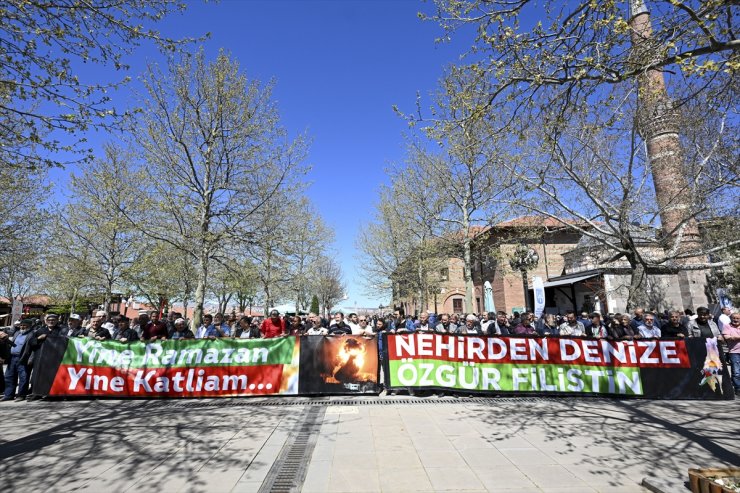 Ankara'da İsrail'in Gazze'ye yönelik saldırılarına protesto