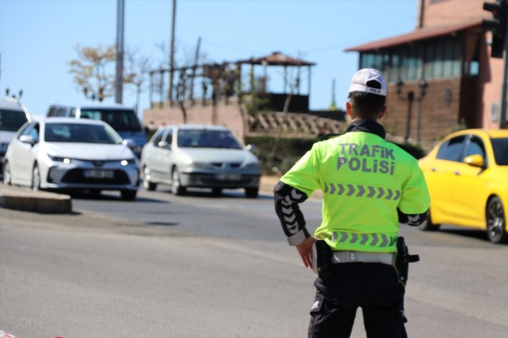 Zonguldak'ta bayram trafiği tedbirleri kapsamında dronlu denetim yapıldı