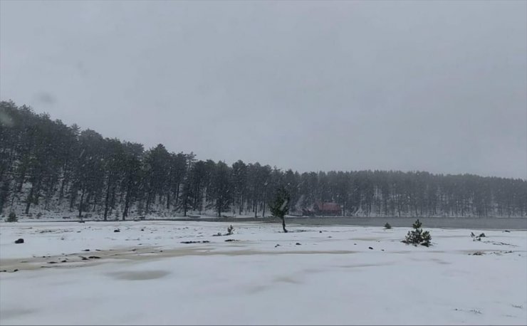 Muğla'nın yüksek kesimlerine kar yağdı