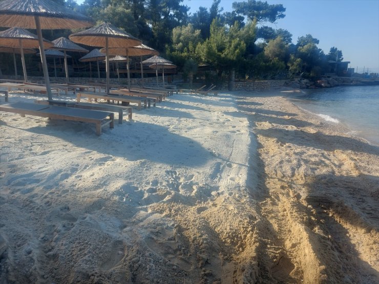 Bodrum'da sahile beyaz kum döken işletmeye idari cezai işlem uygulandı