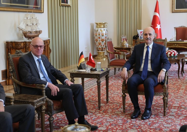 TBMM Başkanı Kurtulmuş, eski Almanya Federal Meclisi Başkanı Lammert'i kabul etti