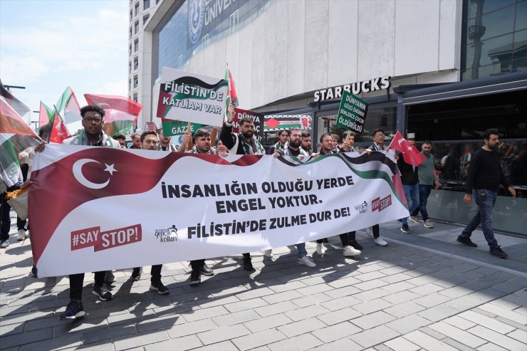 Esenyurt Üniversitesi'nde Filistin'e destek yürüyüşü gerçekleştirildi