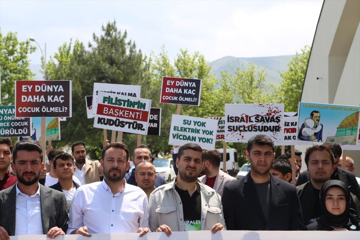 Malatya'da üniversite öğrencileri ABD'deki Filistin eylemlerine destek verdi