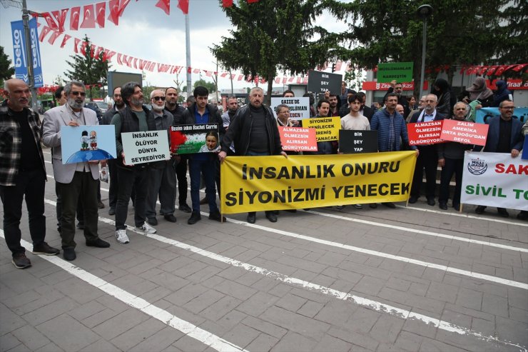 İsrail'in Gazze'ye yönelik saldırıları Sakarya'da protesto edildi