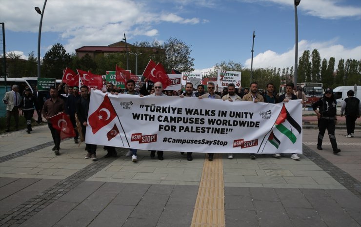 Van'da İsrail'in Gazze'ye yönelik saldırıları protesto edildi