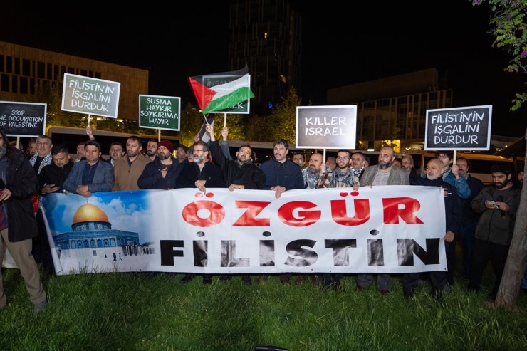 İsrail'in saldırıları Ankara'da protesto edildi