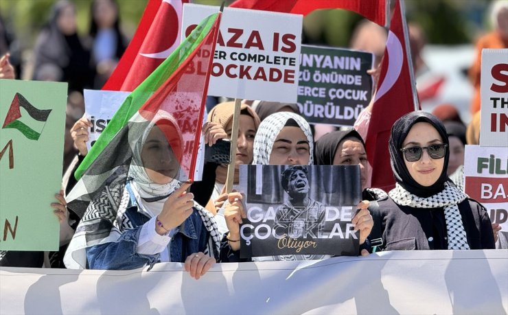 Bingöl Üniversitesinde İsrail'in Gazze'ye saldırıları protesto edildi