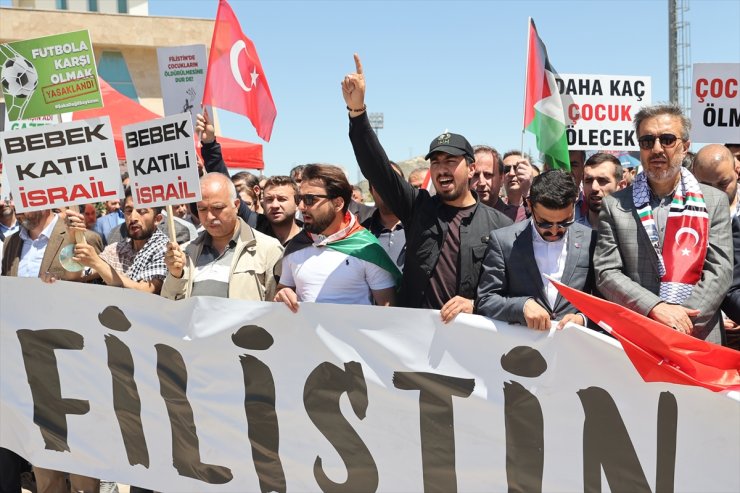 Nevşehir'de üniversite öğrencileri İsrail'in Gazze'ye yönelik saldırılarını protesto etti