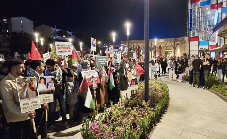 Trabzon'da İsrail'in Gazze'ye yönelik saldırıları protesto edildi