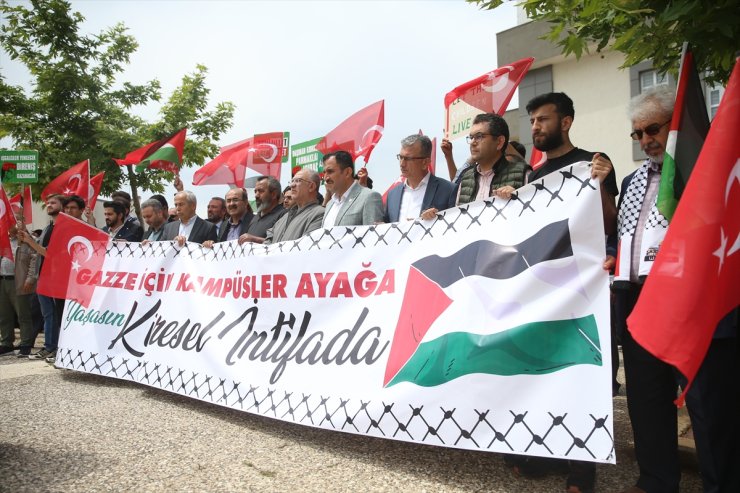 Kahramanmaraş'ta üniversite öğrencileri Gazze'ye destek için çadır nöbeti başlattı