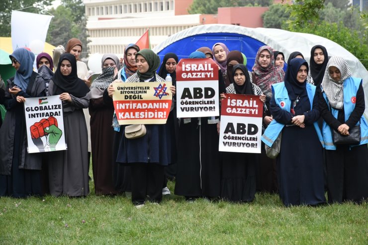 Malatya'da üniversite öğrencileri İsrail’in Gazze'ye saldırılarını protesto etti