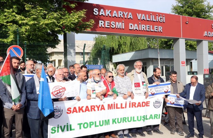 Sakarya'da İsrail'in Gazze'ye saldırıları protesto edildi