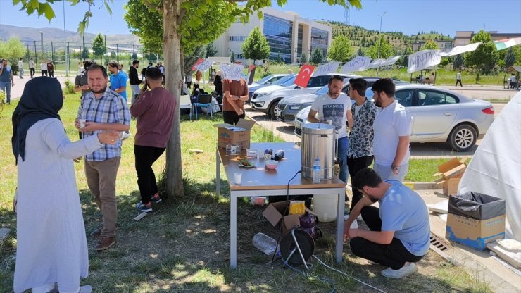 Siirt'te üniversite öğrencileri İsrail'in Gazze'ye yönelik saldırılarını protesto etti