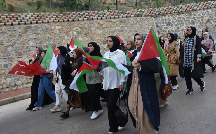 İsrail'in Gazze'ye yönelik saldırıları Rize ve Gümüşhane'de protesto edildi