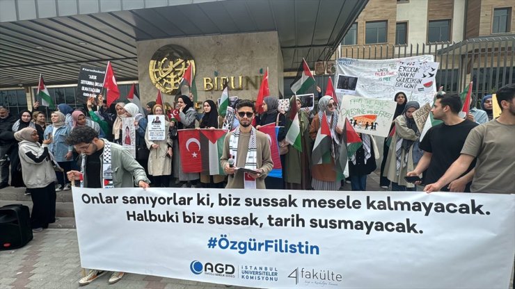 Anadolu Gençlik Derneği İsrail'in Refah'taki kampa saldırısını İstanbul'da kınadı